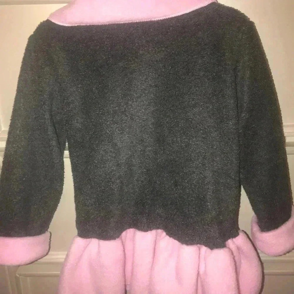 KIDS FASHION FLEECE PINK/GREY COAT SIZE 4 - Picture 6 of 6